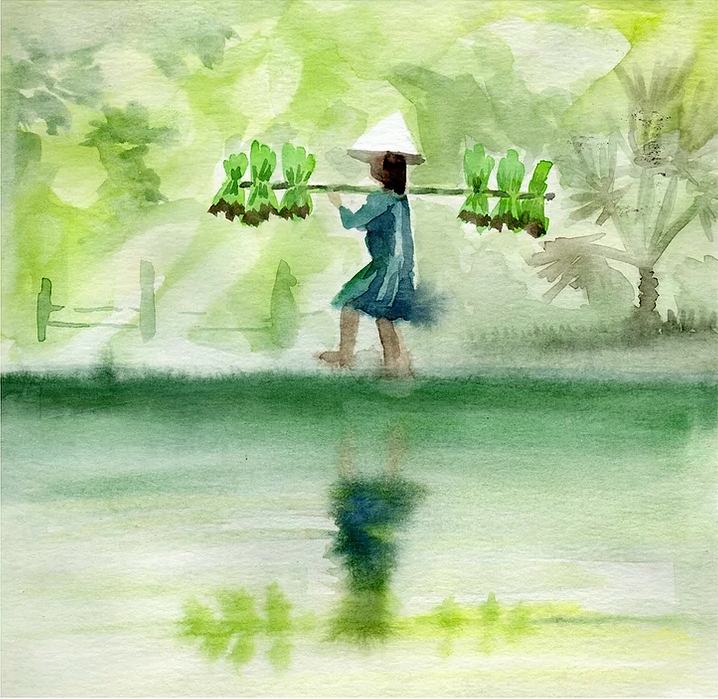 Acuarela tradicional