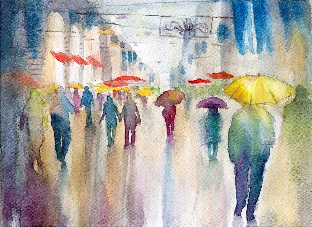 Acuarela tradicional