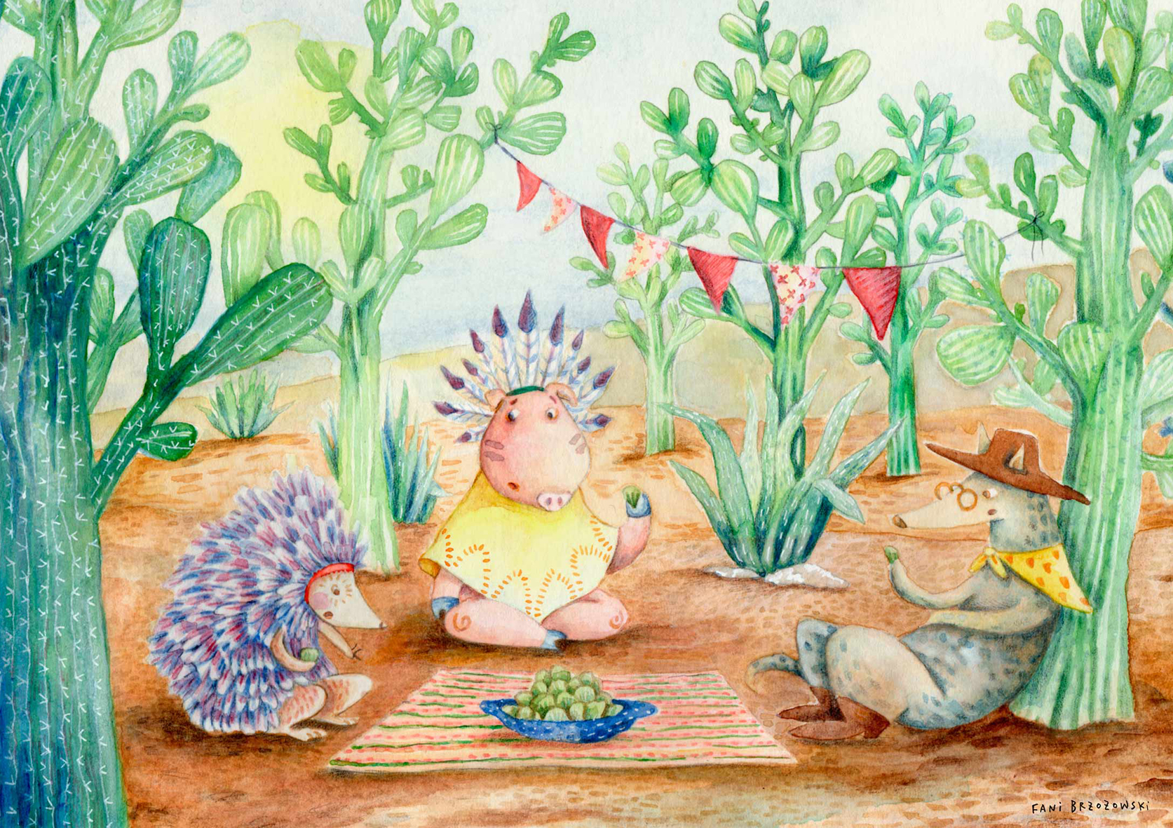 Ilustración infantil llamada Pic-nic