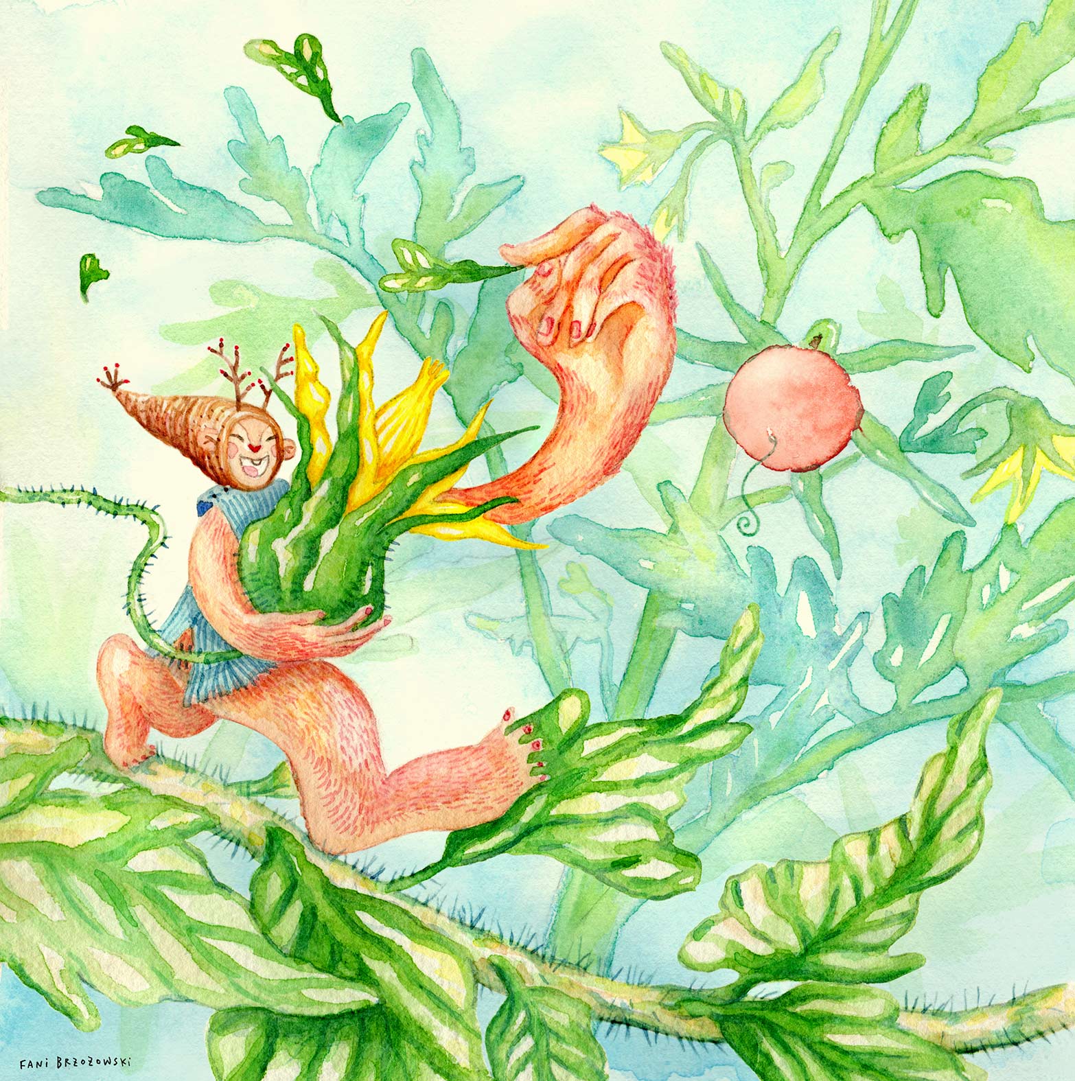 Ilustración infantil llamada Tomatín